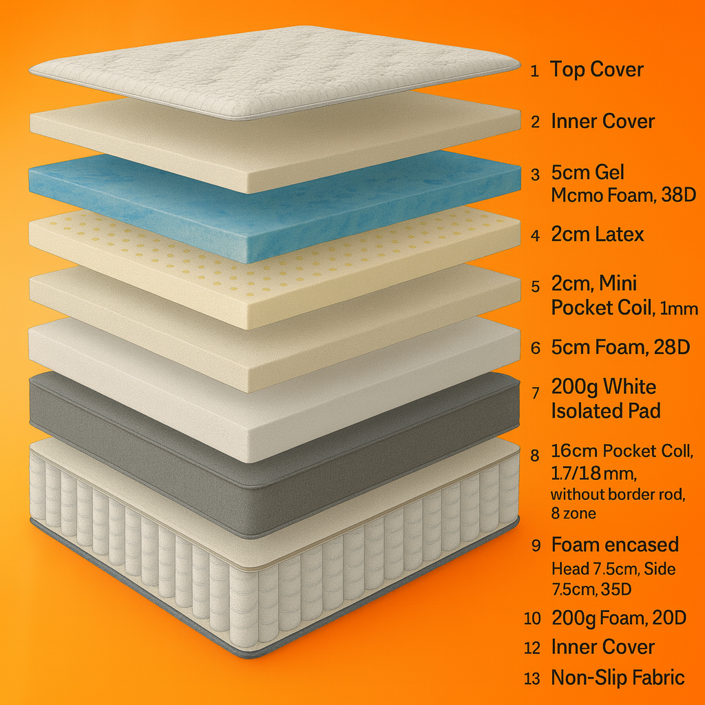 Sleep Ultralux Hybrid Nano Spring Mattress – Luxury Hotel Comfort, Cooling & Orthopedic Support